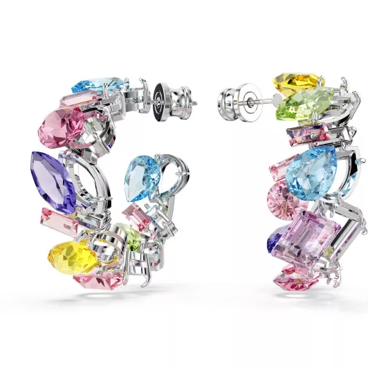 Swarovski® 'Gema' Dames Metaal Creolen - Zilverkleurig 5692412