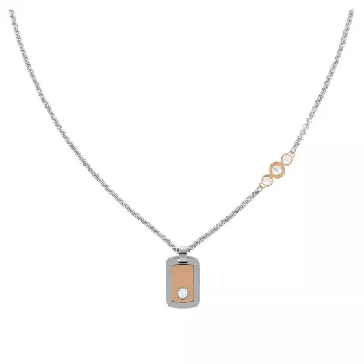 Tommy Hilfiger® Women's Stainless Steel Chain with Pendant - Silver/Rosegold 2780577