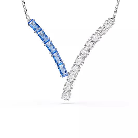Swarovski® 'Matrix' Women's Base Metal Necklace - Silver 5732265