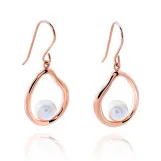 Orphelia® 'Baptiste' Dames Zilver 925 925 Oorhangers - Rosékleurig ZO-7507/RG thumbnail