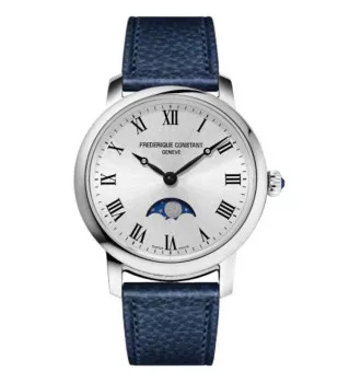 Frederique Constant® Analogique 'Slimline Moonphase' Femmes Montre FC-206RS1S6