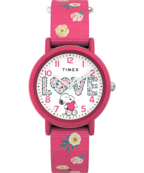 Timex® Analogue 'Peanuts Weekender Color Rush' Girls's Watch TW2W83200