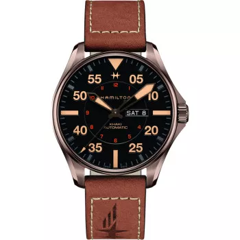 Hamilton® Analoog 'Khaki aviation pilot day date' Heren Horloge H64705531