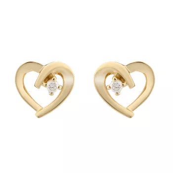 Orphelia® 'Mera' Dames Zilver 925 925 Oorknoppen - Goudkleurig ZO-7370 G