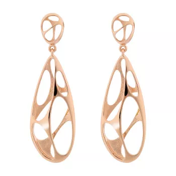 Orphelia® 'Ava' Dames Zilver 925 925 Oorhangers - Rosékleurig ZO-7374 RG
