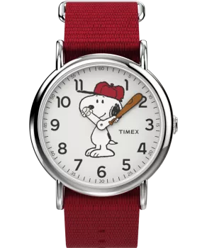 Timex® Analogue 'Peanuts Snoopy Weekender' Unisex's Watch TW2R41400
