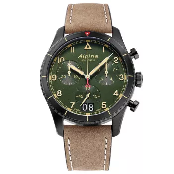 Alpina® Chronographe 'Startimer Pilot' Hommes Montre AL-372GR4FBS26