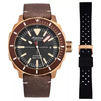 Alpina® Analog 'Seastrong Diver' Herren Uhr AL-525LBBR4V4