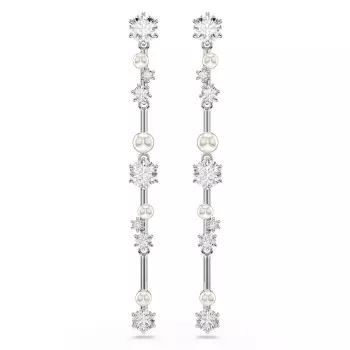 Swarovski® 'Constella Bars' Women's Base Metal Drop Earrings - Silver 5705614