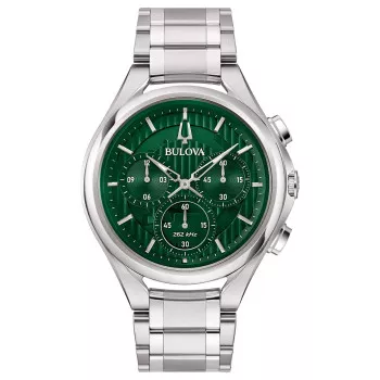 Bulova® Chronograph 'Curv' Men's Watch 96A297