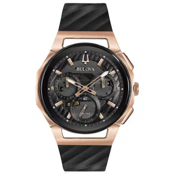 Bulova® Chronograph 'Curv' Men's Watch 98A185