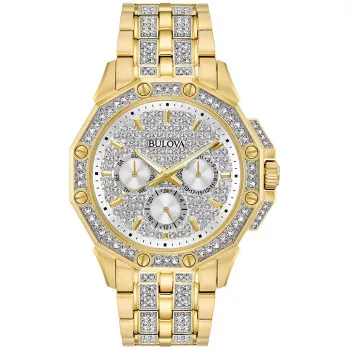 Bulova® Multi Dial 'Crystal octava' Heren Horloge 98C126