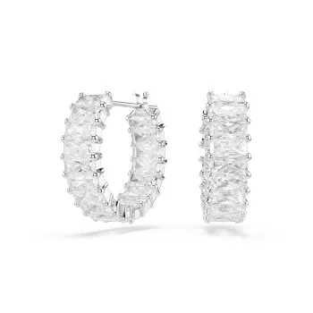 Swarovski® 'Matrix' Damen Metall Creolen - Silber 5733397