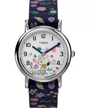 Timex® Analoog 'Weekender x peanuts floral' Kind Horloge TW2V45900