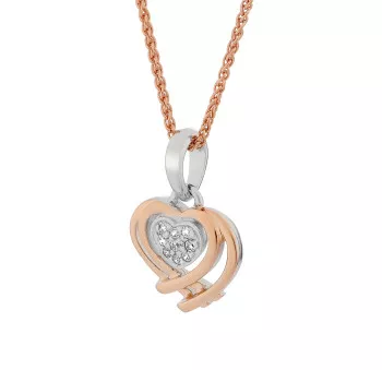 Orphelia® 'Anni' Damen Sterling Silber Halskette mit Anhänger - Silber/Rosa ZH-7368 RG