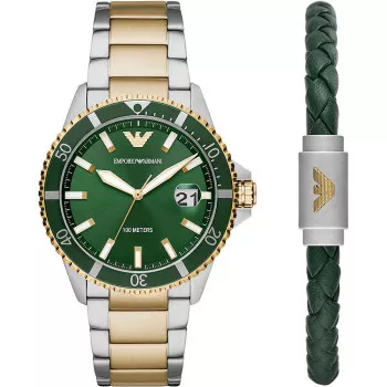 Emporio Armani® Analoog 'Diver' Heren Horloge AR80063SET