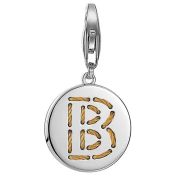 Esprit® 'Letter Fabric B' Damen Sterling Silber Charm - Silber ESCH91124A000