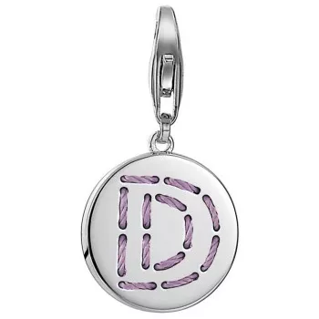 Esprit® 'Letter Fabric D' Damen Sterling Silber Charm - Silber ESCH91126A000