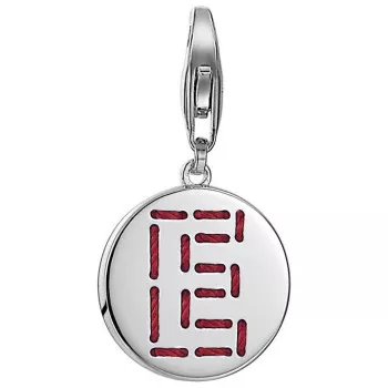 Esprit® 'Letter Fabric E' Damen Sterling Silber Charm - Silber ESCH91127A000