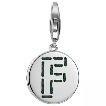 Esprit® 'Letter Fabric F' Damen Sterling Silber Charm - Silber ESCH91128A000