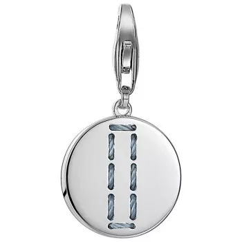 Esprit® 'Letter Fabric I' Damen Sterling Silber Charm - Silber ESCH91131A000