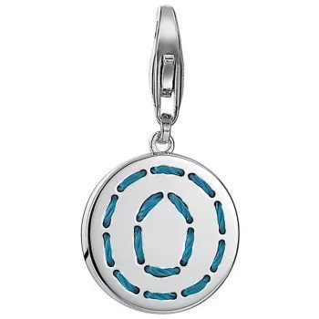 Esprit® 'Letter Fabric O' Damen Sterling Silber Charm - Silber ESCH91137A000