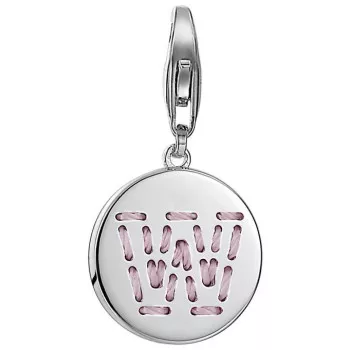 Esprit® 'Letter Fabric W' Damen Sterling Silber Charm - Silber ESCH91144A000