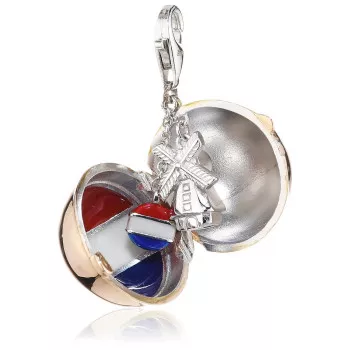 Esprit® 'Secret Netherlands' Damen Sterling Silber Charm - Silber/Rosa ESCH91167A000