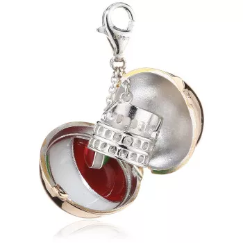 Esprit® 'Secret Italy' Damen Sterling Silber Charm - Silber/Rosa ESCH91168A000