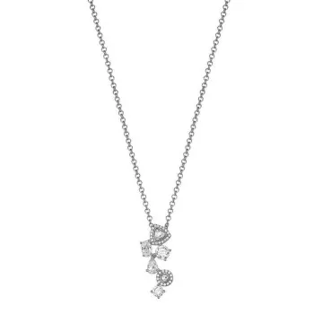 Esprit® 'Shiny Stones' Damen Sterling Silber Halskette mit Anhänger - Silber ESNL92900A420