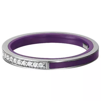 Esprit® 'Marin glam purple' Dames Zilver 925 925 Ring (sieraad) - Zilverkleurig ESRG91939F180