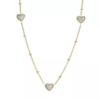 Fossil Jewellery® 'Sutton' Women's Stainless Steel Necklace - Gold JF03942710