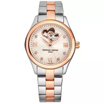 Frederique Constant® Analog 'Double Heartbeat' Damen Uhr FC-310LGDHB3B2B