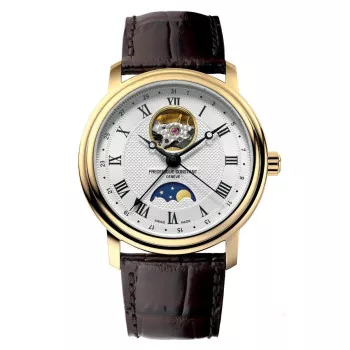 Frederique Constant® Analogue 'Heart Beat Moonphase' Men's Watch FC-335MC4P5