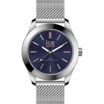 Ice Watch® Analogue 'Ice Steel - Silver Dark Blue' Men's Watch (Medium) 024748