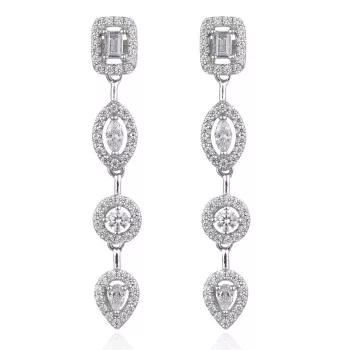 Gena.paris® 'Gabriella' Damen Sterling Silber Ohrhänger - Silber GBO1503-W