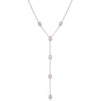 Gena.paris® 'Gabriella' Women's Sterling Silver Necklace - Rose GC1580-R