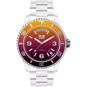 Ice Watch® Analogue 'Ice Clear Sunset - Fire' Unisex's Watch (Medium) 021437