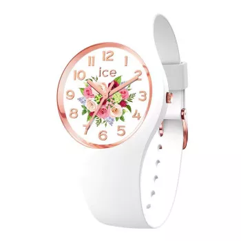 Ice Watch® Analoog 'Ice flower - white bouquet' Dames Horloge 021742