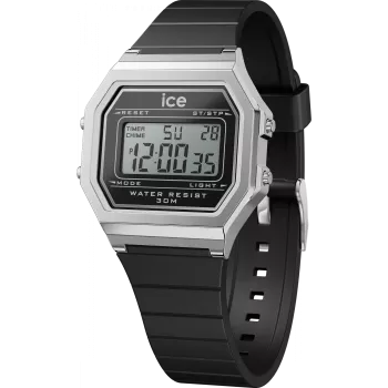 Ice Watch® Digital 'Ice Digit Retro - Black Silver' Women's Watch (Small) 022063