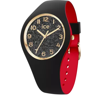 Ice Watch® Analoog 'Ice loulou - black glitter chic' Dames Horloge (Small) 022326