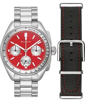 Bulova® Chronograph 'Archive Series Lunar Pilot Blood Moon' Men's Watch 96K115