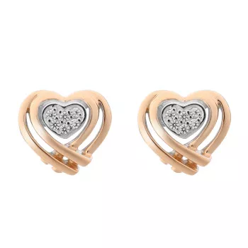 Orphelia® 'Anni' Femmes Argent Puce d'oreille - Argent/Rose ZO-7368 RG