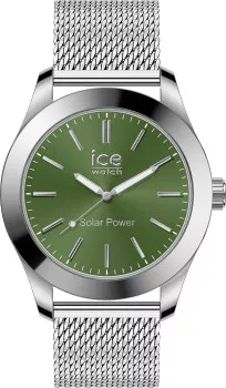 Ice Watch® Analoog 'Ice steel - silver green' Heren Horloge (Medium) 023796