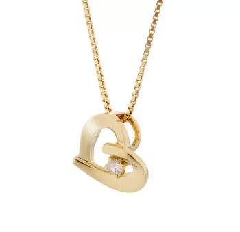 Orphelia® 'Mera' Dames Zilver 925 925 Collier - Goudkleurig ZH-7370 G