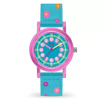 Ice Watch® Analogue 'Ice Learning - Pink Flowers' Girls's Watch (Extra Small) 024497