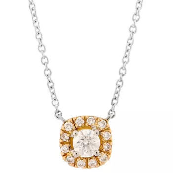 Orphelia® 'Gilda' Dames Bicolore 18K Collier - Zilver/Goud KD-2027/1