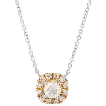 Orphelia® 'Gilda' Damen Bicolor 18K Halskette mit Anhänger - Silber/Gold KD-2028/1