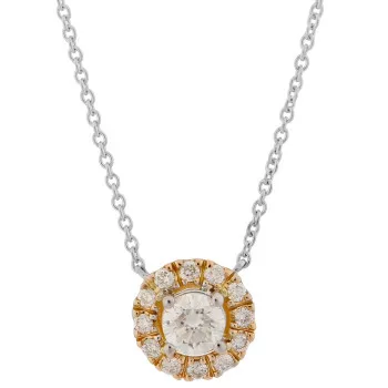 Orphelia® 'Gilda' Dames Bicolore 18K Collier - Zilver/Goud KD-2029/1