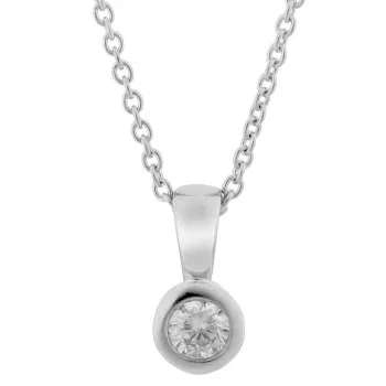 Orphelia® 'Rosalind' Dames Witgoud 18K Collier - Zilverkleurig KD-2030